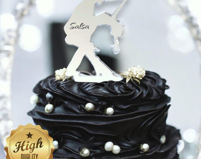Salsa Dance Cake Topper: Custom Acrylic Wedding Decoration