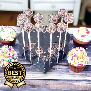 Herz Acryl Cake Pop Ständer: Benutzerdefinierte Farben und Größen