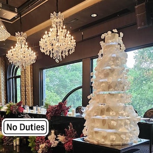 Pływające stojaki na tort z oświetleniem: przezroczyste akrylowe separatory