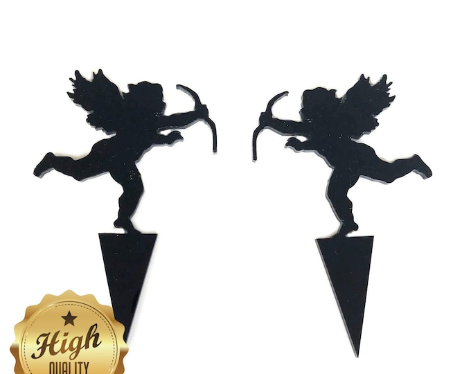 Recycled Acrylic Cherub Cake Toppers – Eco-Friendly Party Decorations