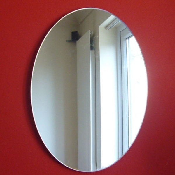 Oval Shaped Acrylic Mirrors, Bespoke Shapes and Sizes Made
