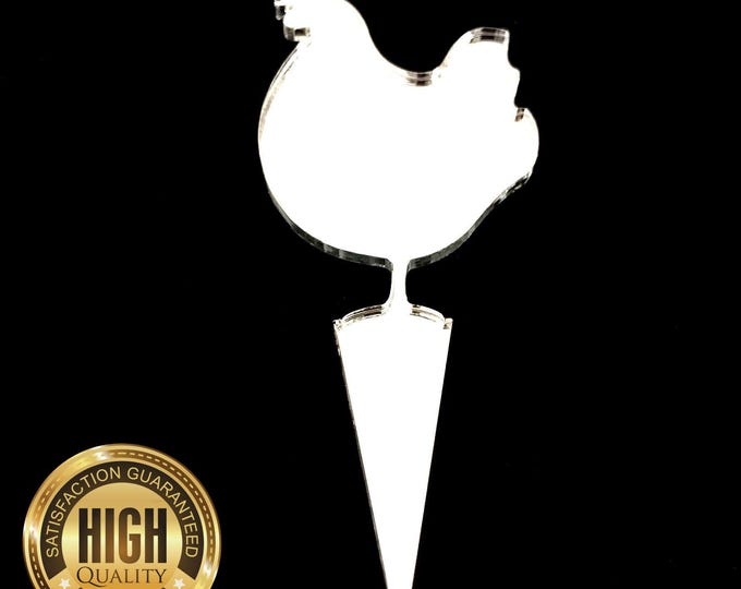 Rooster (Cockerel) Shaped Cake Toppers & Cup Cake Toppers - Several Colour Options Available, Any Bespoke Style Made, Crafting Customised