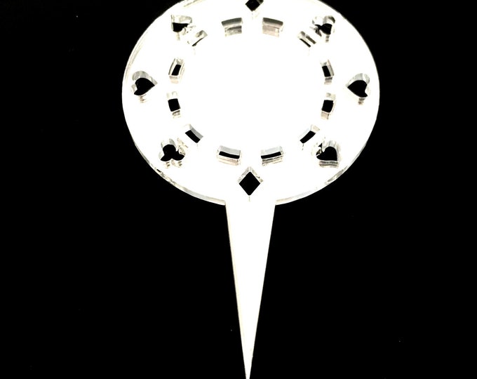 Poker Chip Cake Topper: Bespoke Acrylic Cupcake Decorations