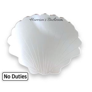 Geëtste schelpvormige acrylspiegels, aangepaste kleuren, maten, vormen, maten tot 40 cm