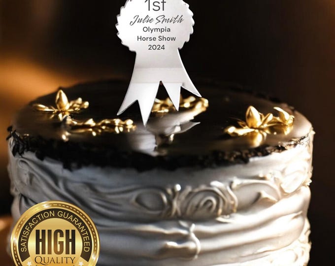 Rosette Shaped Cake Toppers & Cup Cake Toppers - Several Colour Options Available, Any Bespoke Style Made, Crafting Customised