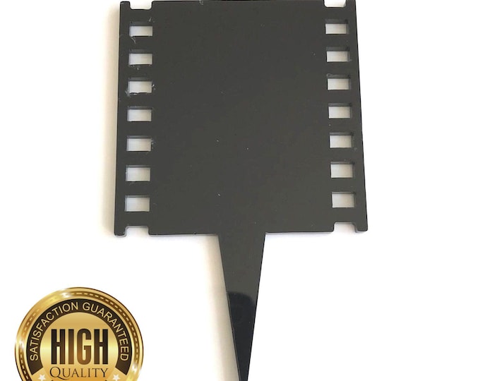 Film Strip Shaped Cake Toppers & Cup Cake Toppers - Several Colour Options Available, Any Bespoke Style Made, Crafting Customised