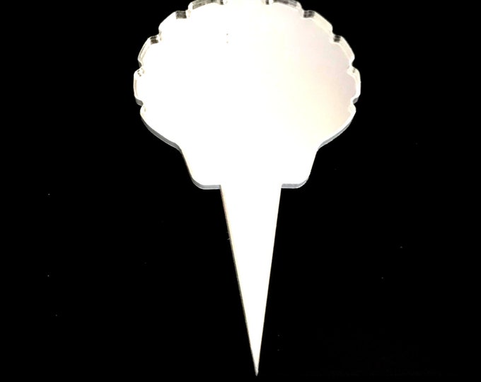 Shell Shaped Acrylic Cake Toppers: Bespoke Colors & Styles