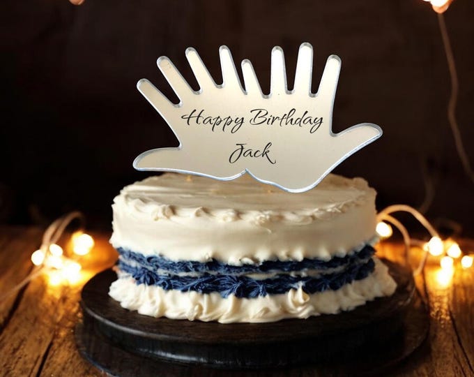 Hands Shaped Cake Toppers  - Custom Colours , Bespoke Styles Made