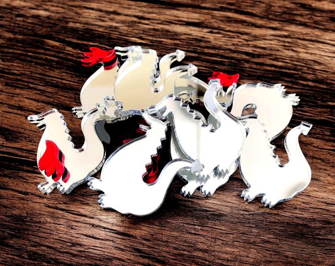 Dragon Acrylic Crafting Mirrors: Custom Colors & Sizes, Pack of 10