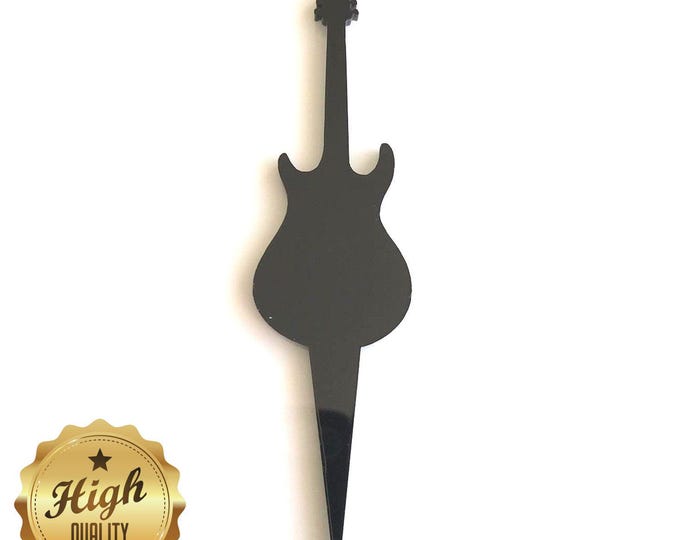 Electric Guitar Cake Toppers: Custom Acrylic Cupcake Decorations