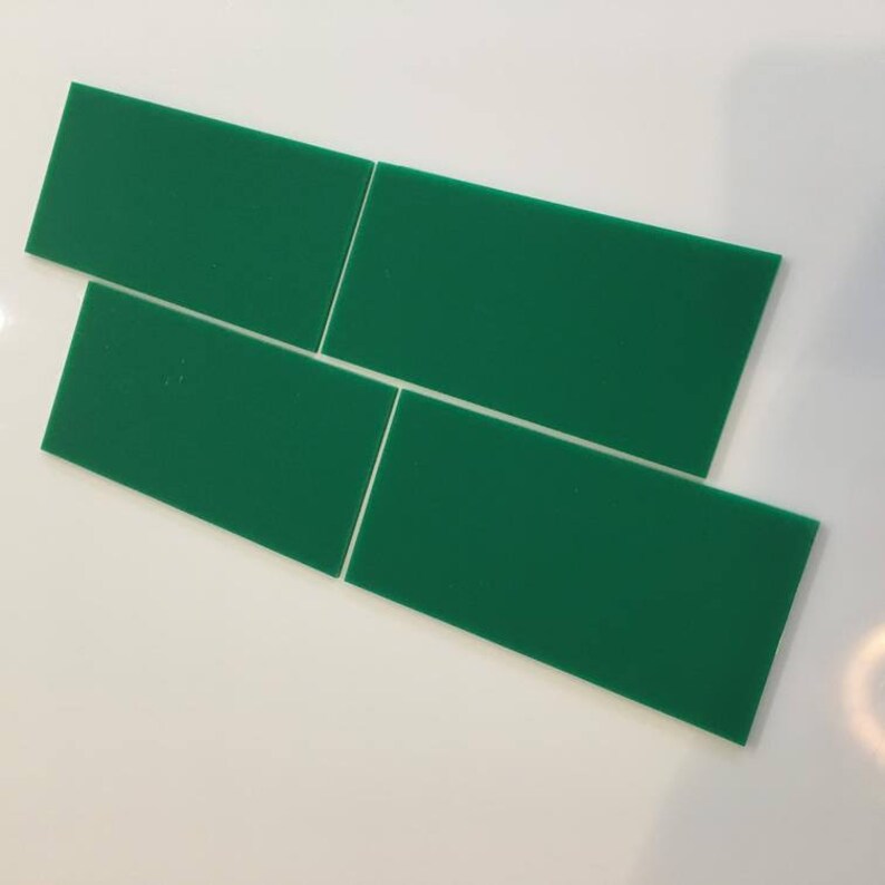 Green Gloss Acrylic Rectangle Crafting Mosaic & Wall Tiles Etsy