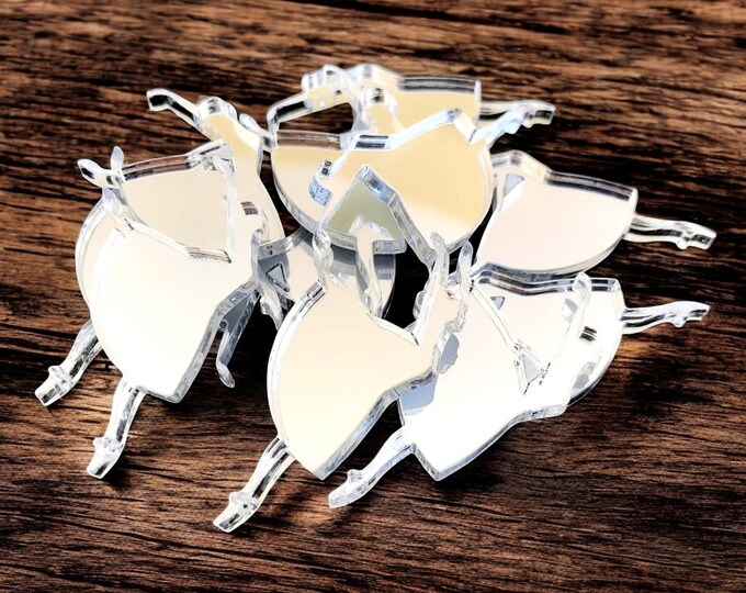 Ballerina Acrylic Craft Mirrors: Custom Colors, Sizes, Shapes (Pack of 10)