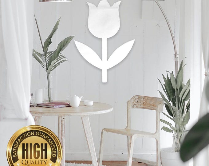Tulip Flowers Shaped Mirrors, Custom Colours, Sizes, Shapes, Other flower shapes made, Sizes up to 40cm