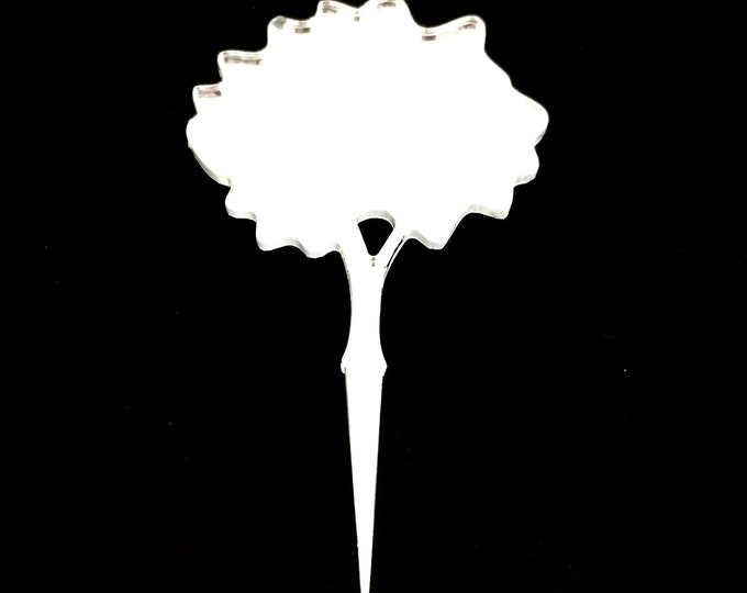 Custom Acrylic Cake Toppers: Tree & Cupcake Designs