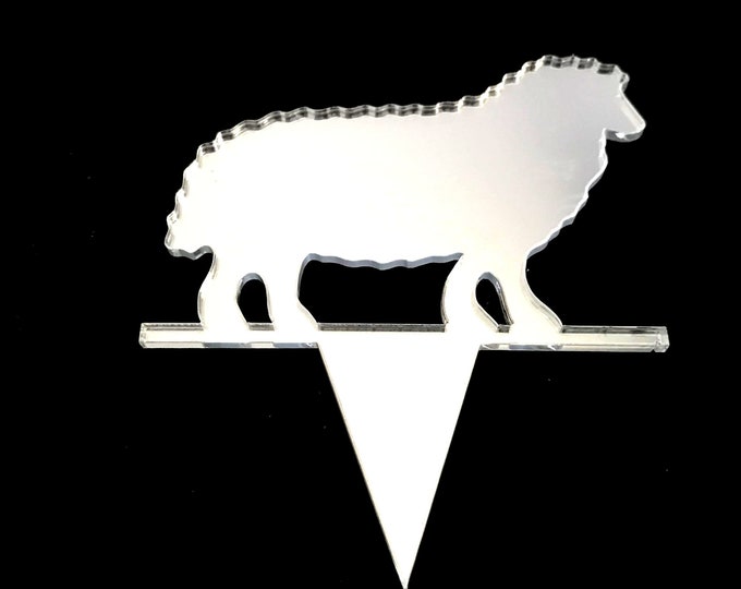 Sheep Cake Toppers: Acrylic Farm Animal Cupcake Decorations