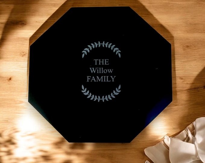Octagon Placemats & Coasters - Clear, Gloss or Matt Colours, Custom Sizes, Shapes, Engraving Service