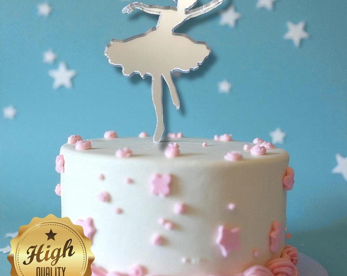 Ballerina Cake Topper: Dance Theme Party Decor, custom colours engraving