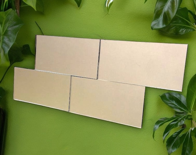 Rectangle Acrylic Wall Tiles, Crafting Sets, Packs of Ten, Custom Colours & Woods, Sizes, Shapes