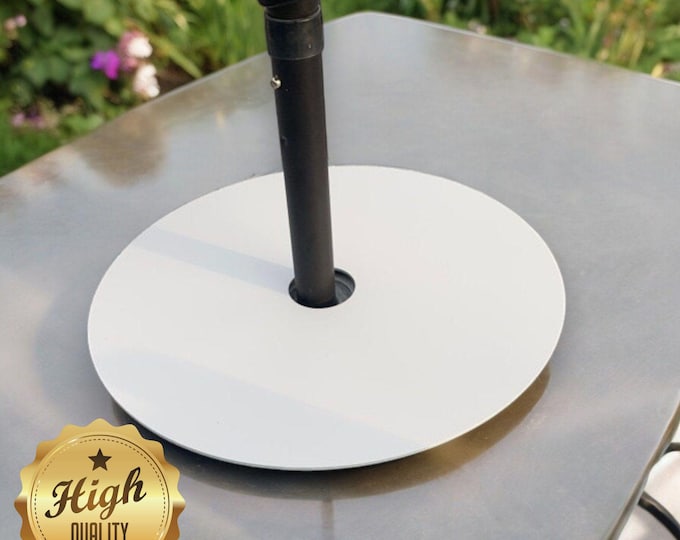 Custom Garden Lazy Susan - Acrylic Turntable Plate with Parasol Hole Option, Non-Slip Rubber Feet, Colour Choices, Eco-Friendly & Recyclable