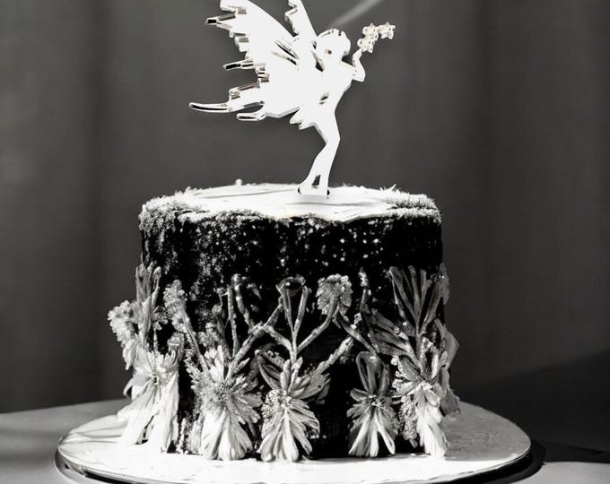 Fairy Cake Topper: Recycled Acrylic, Custom Colors & Sizes
