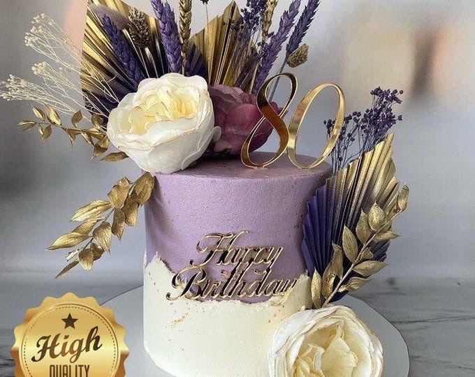 Personalised Acrylic Cake Toppers - Customized Birthday Designs in Various Colors, Fonts & Styles - Handmade in the UK - Reusable -