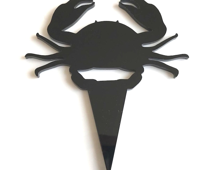 Crab Cake Topper: Recycled Acrylic, Custom Colors & Sizes