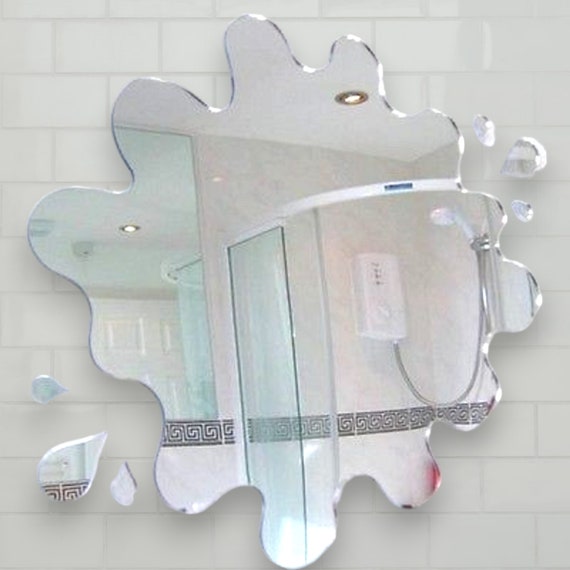 Puddle Shaped Mirrors With Six Splashes Bespoke Sizes and