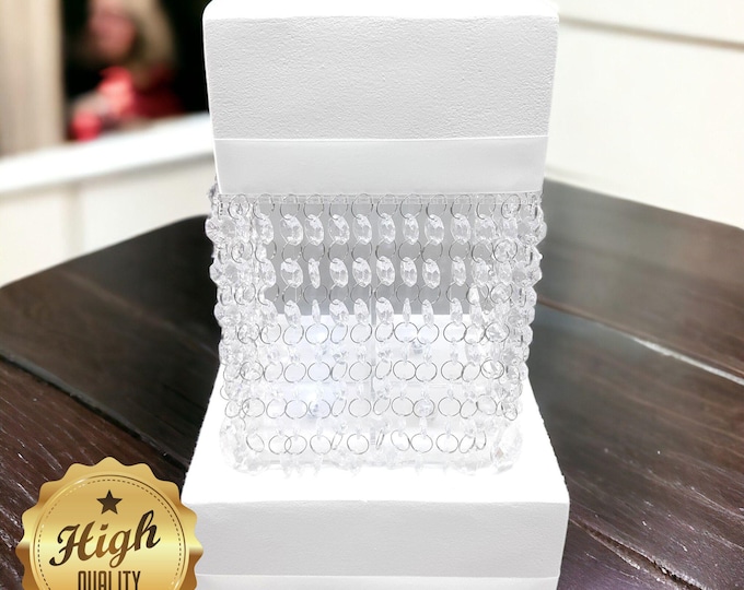 Crystal Acrylic Cake Stand Kit – LED Lit, Wedding & Party Decor