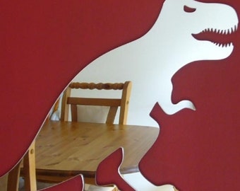 Dinosaur Mirror T-Rex Mirror - Several Sizes Available, Bespoke Shapes Made