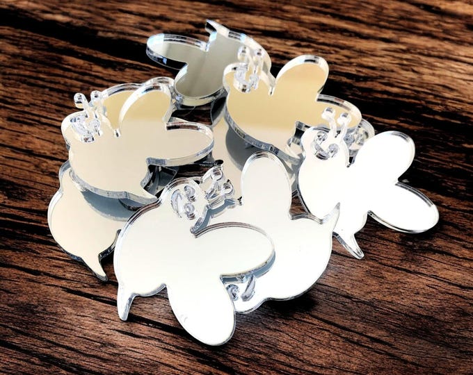 Bumble Bee Acrylic Crafting Mirrors: Custom Colors & Sizes (Pack of 10)