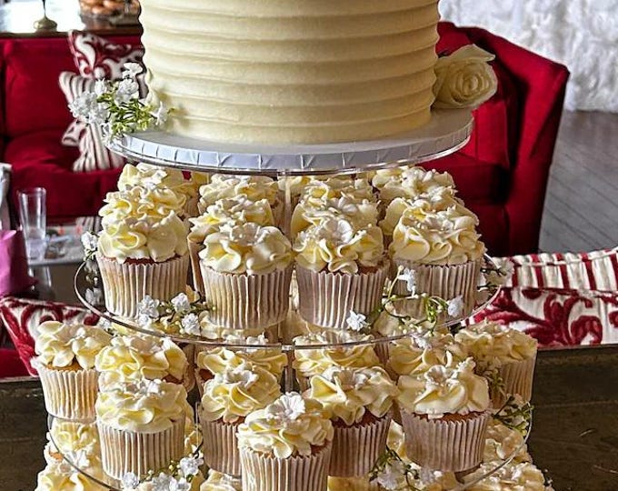 Four Tier Acrylic Cake Stand: Custom Shapes & Colors