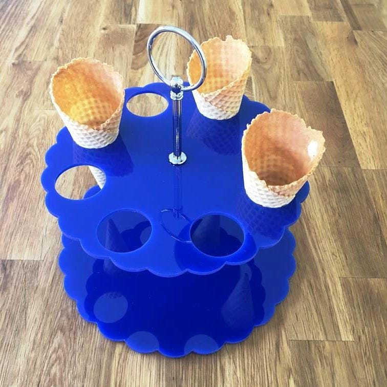 Download Round Blue Gloss Acrylic Ice Cream Cone Stands with Silver ... Yellowimages Mockups