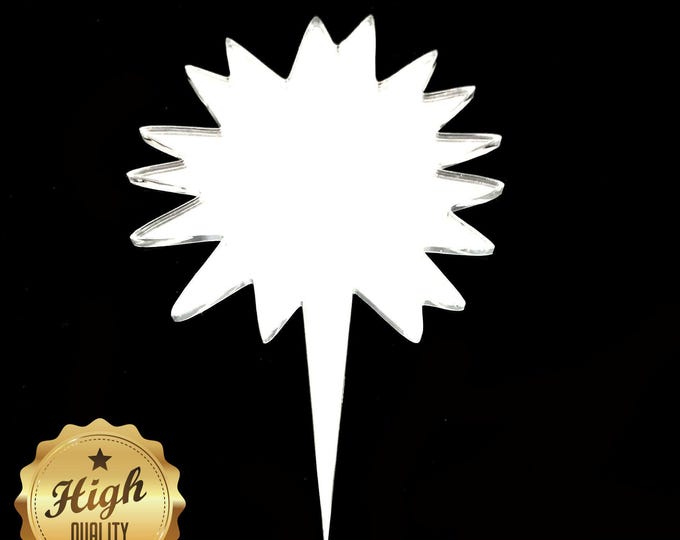 Pow Acrylic Cake Topper: Custom Colors & Sizes