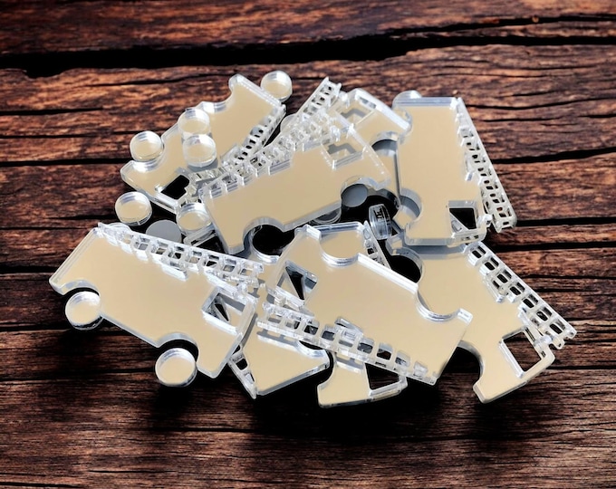 Fire Engine Acrylic Crafting Mirrors: Custom Colors & Sizes, Pack of 10