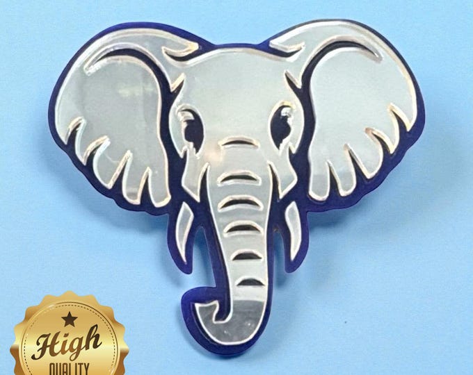 Elephant Shaped Mirrors with Color Frame & Hooks, Bespoke Colors / Sizes Made