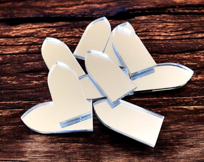 Gothic Arch Acrylic Crafting Mirrors: Custom Colors & Sizes (Pack of 10)