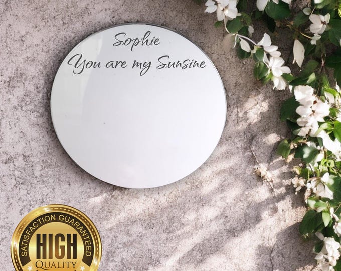Circle / Round Garden Mirrors, Custom Colours, Sizes, Shapes, Engraving Services (Indoor & Outdoor Use), Sizes up to 40cm