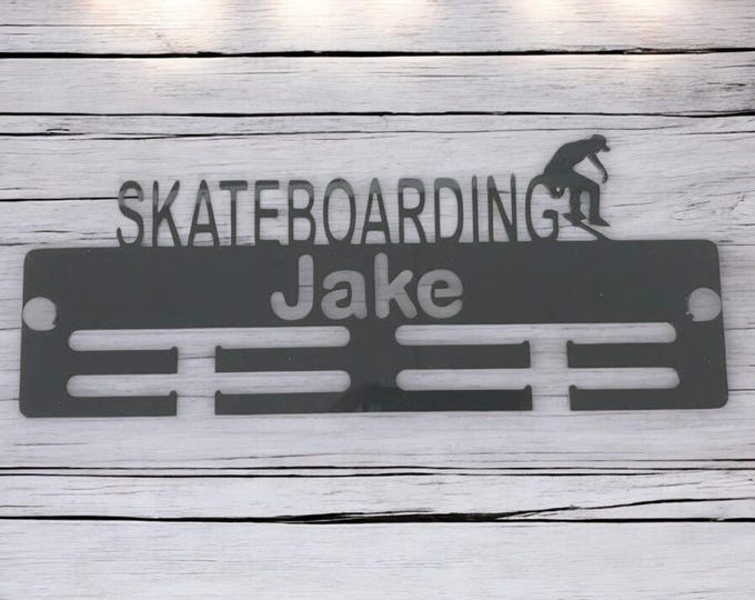Custom Skateboarding Medal Hanger: Personalized Sport Award Display