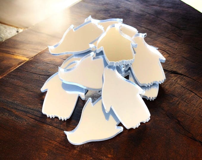 Penguin Acrylic Crafting Mirrors: Custom Colors & Sizes, Pack of 10