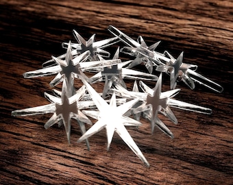 Pointed Star Acrylic Crafting Mirrors: Custom Colors & Sizes (Pack of 10)