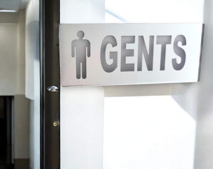 Custom Acrylic Restroom Sign: Mirrored Ladies, Gents, Disabled