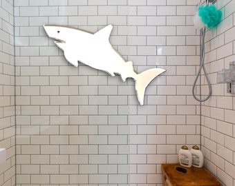 Shark Shaped Acrylic Mirrors, Bespoke Sizes & Engraving Services