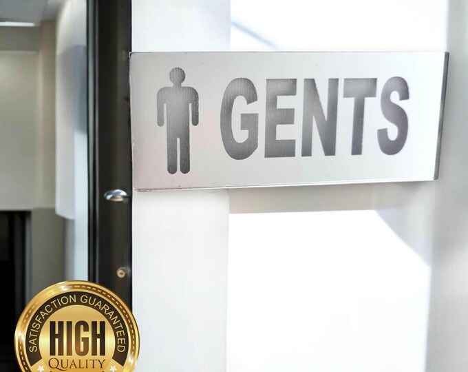 Rectangle Toilet / Restroom Signs, Ladies, Gents, Whichever, Disabled Toilets Shaped Mirrored, Custom Colours, Sizes, Shapes, Engraving