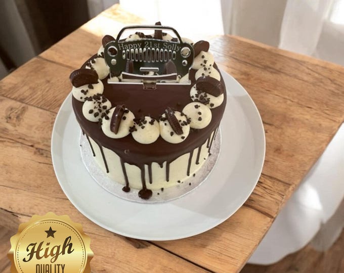 Personalized Acrylic Car Cake Topper: Custom Sport Design