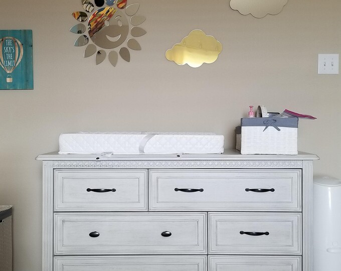 Smiley Sun & Clouds Acrylic Mirrors: Custom Nursery Decor