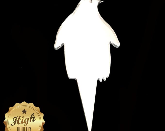 Eco-Friendly Penguin Cake Toppers in Various Colors & Sizes - Custom Designs Available