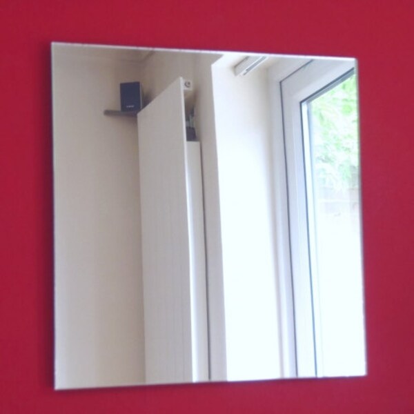 Miroirs de forme carrée, formes sur mesure réalisées