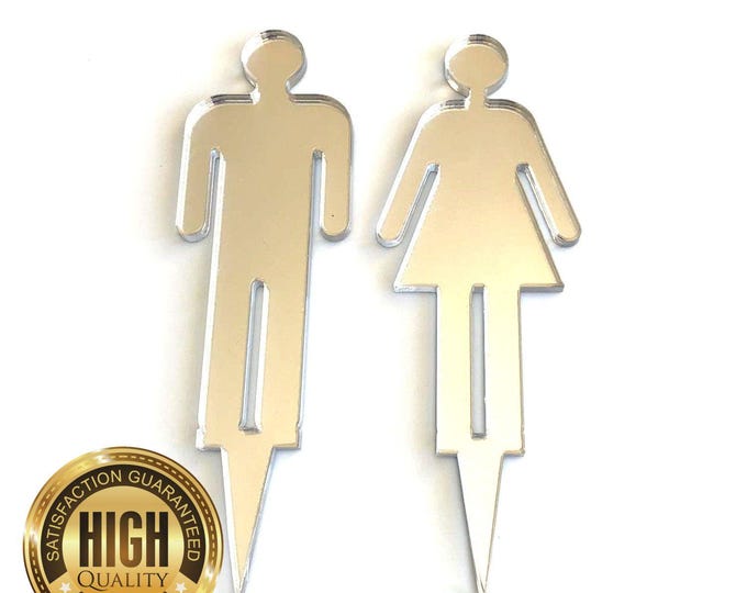 Male and Female Cake Toppers & Cup Cake Toppers - Several Colour Options Available, Any Bespoke Style Made, Crafting Customised