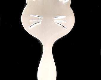 Cat Shaped Hand Held Mirror, Vanity Safety Acrylic Mirrors (Personalised or Plain)