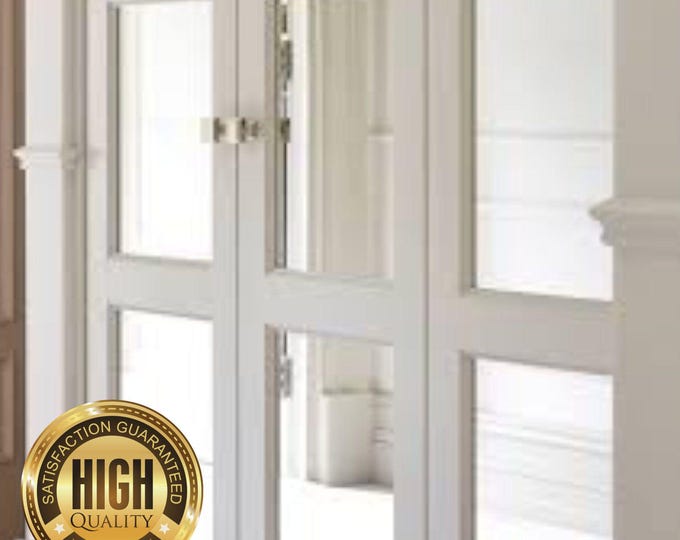 Custom Wardrobe Door Mirrors with Engraving Services & Custom Colors, Shatterproof Acrylic, Sticky Pads Included, Eco-Friendly Design